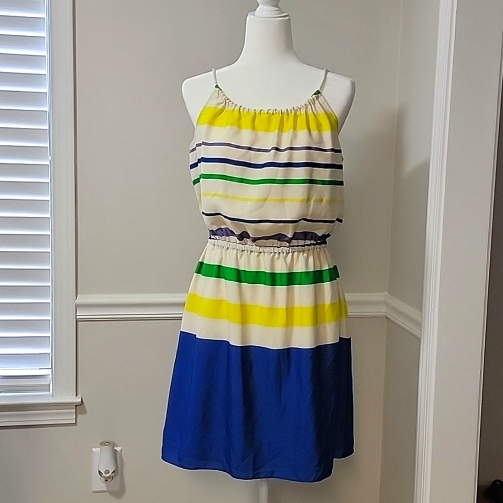 Gianni Bini Elle Striped Rope Strap Dress